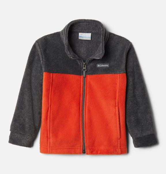 Columbia Steens Mountain II Fleece Jacket Red Black Grey For Boys NZ41250 New Zealand